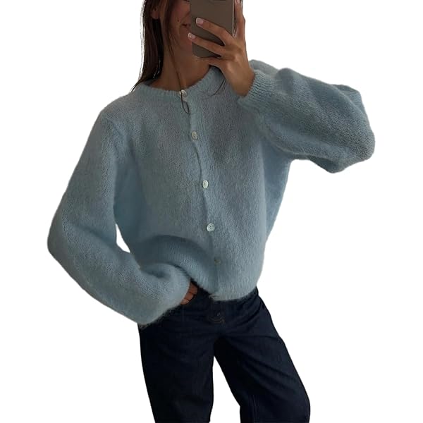 Pulcykp Autumn Women's Mohair Sweater Lazy Korean Style Pink